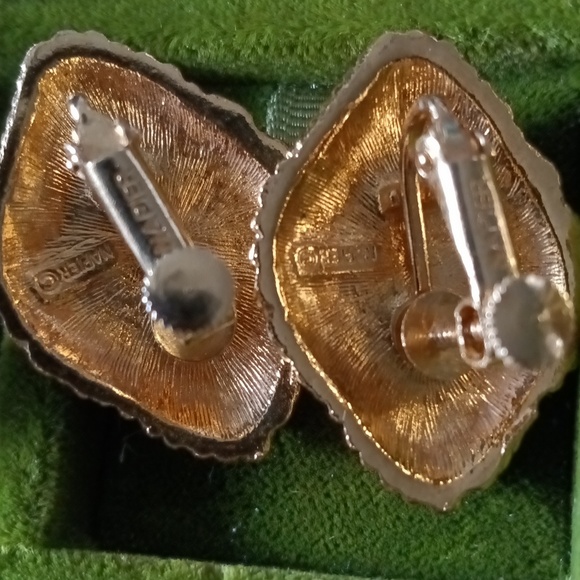 Earrings Napier clip on goldstone - Picture 2 of 2